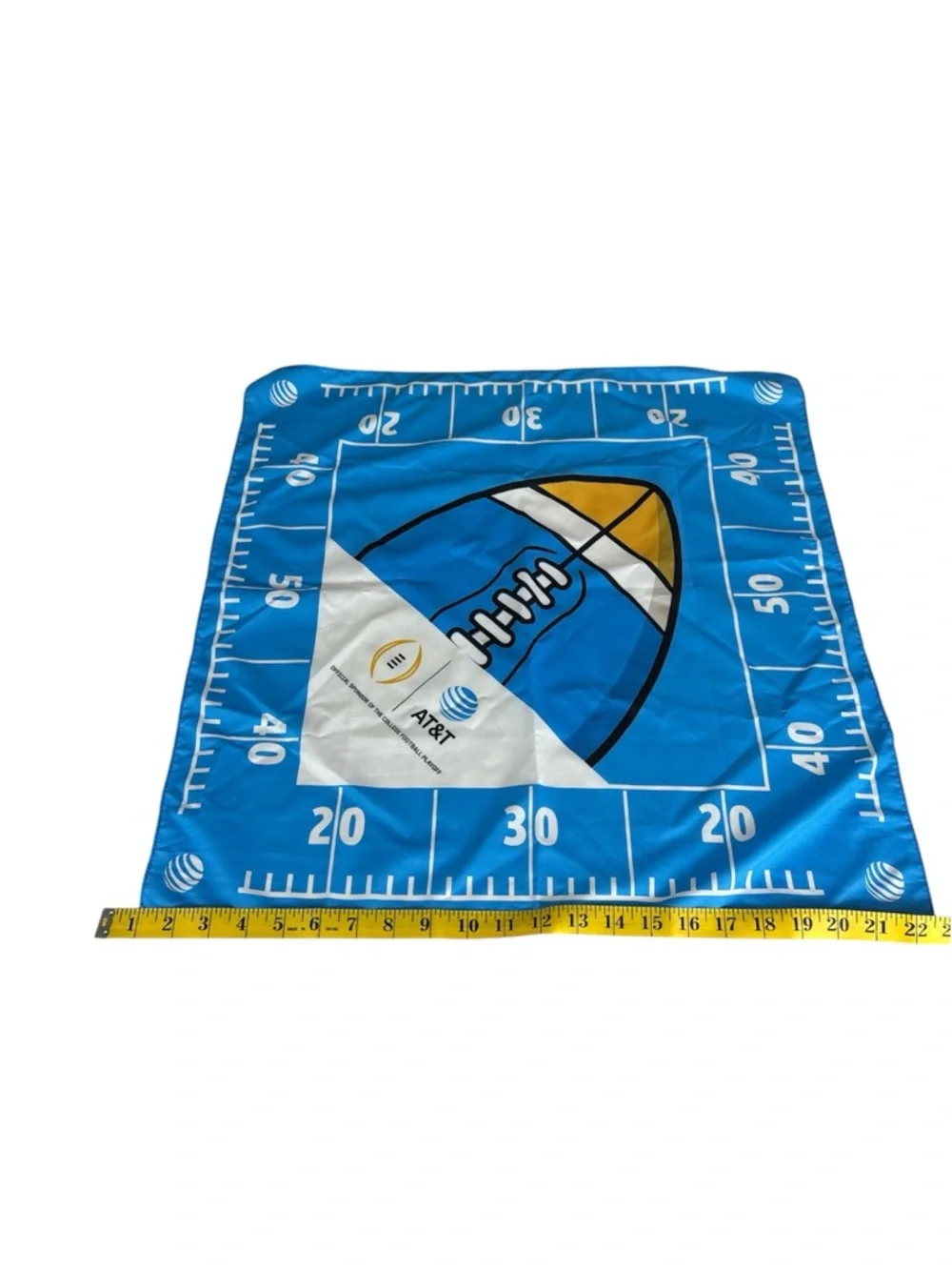 Football-Themed Blue Bandana Scarf